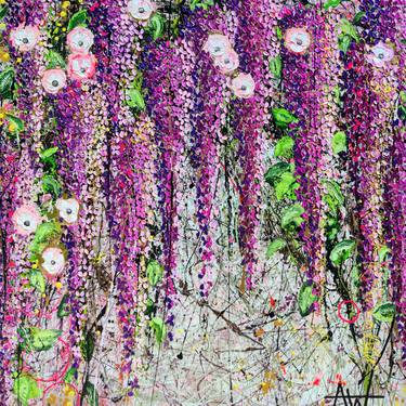 Original Abstract Floral Paintings by Angie Wright