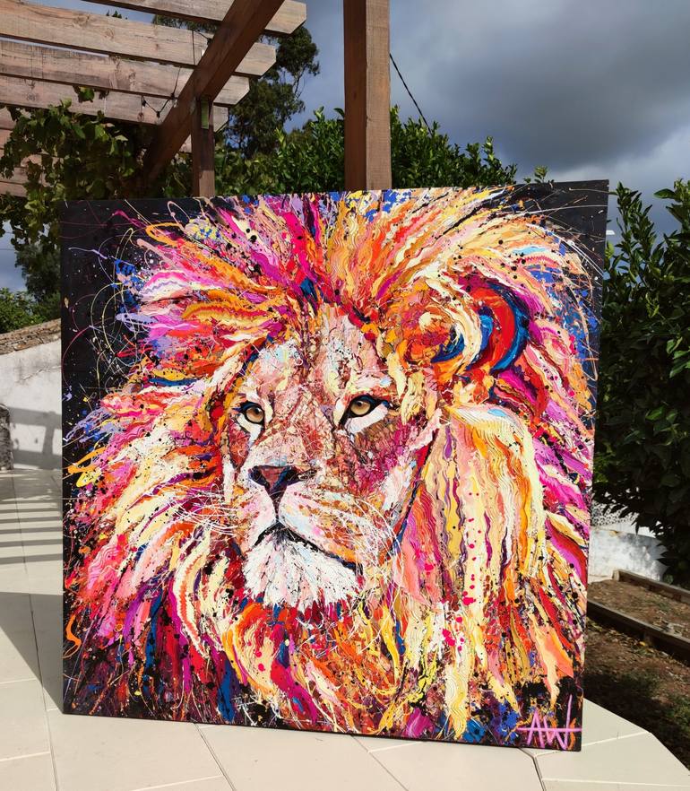 Mufasa Painting by Angie Wright | Saatchi Art