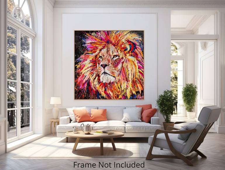 Original Abstract Animal Painting by Angie Wright