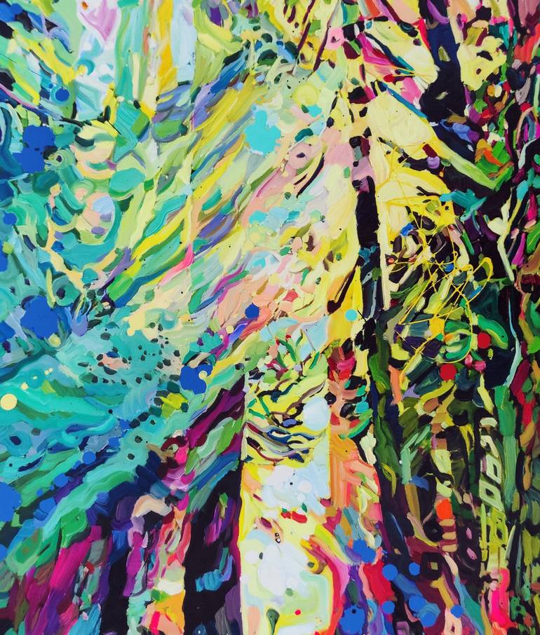 Original Abstract Tree Painting by Angie Wright