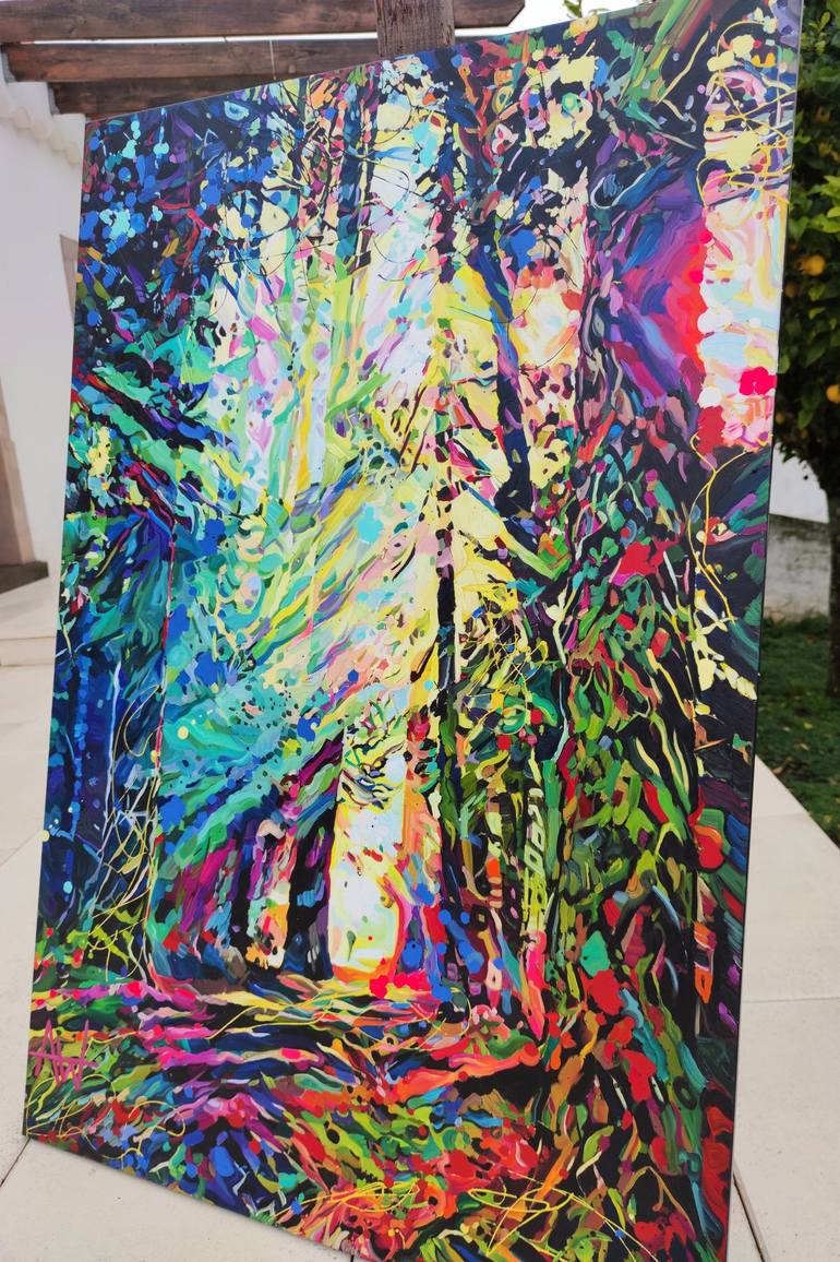 Original Abstract Tree Painting by Angie Wright