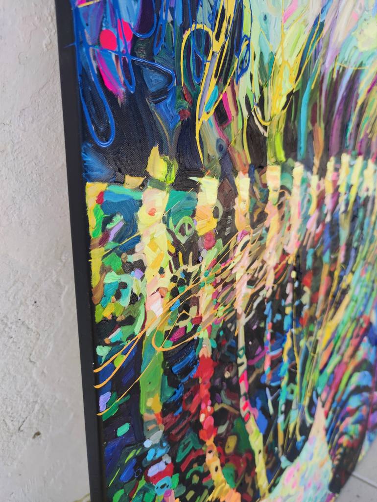Original Abstract Animal Painting by Angie Wright