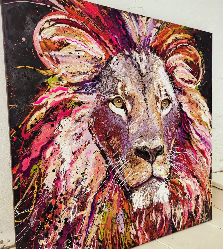 Original Abstract Animal Painting by Angie Wright