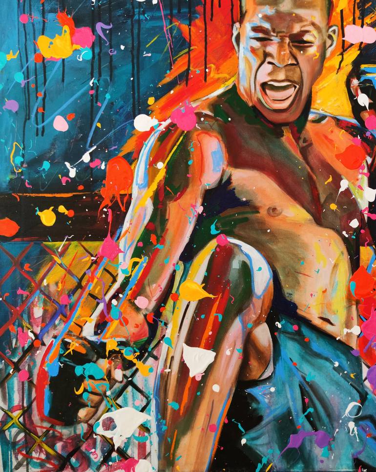 Original Abstract Sports Painting by Angie Wright