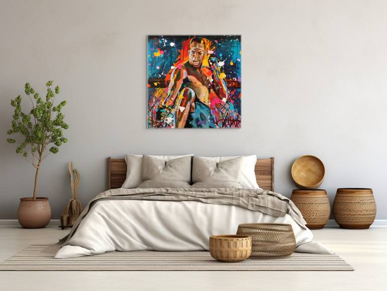 Original Abstract Sports Painting by Angie Wright