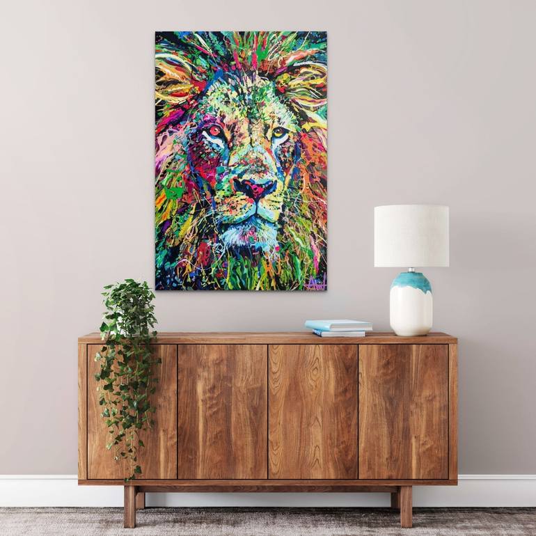 Original Abstract Animal Painting by Angie Wright