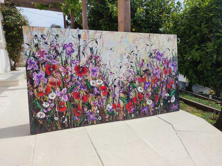 Original Modern Floral Painting by Angie Wright