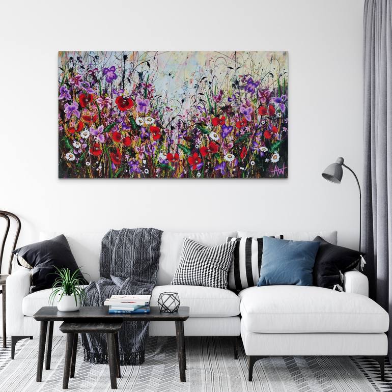 Original Modern Floral Painting by Angie Wright