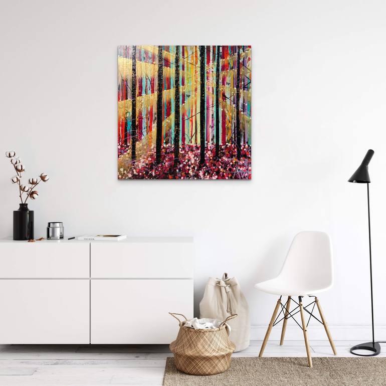 Original Abstract Tree Painting by Angie Wright