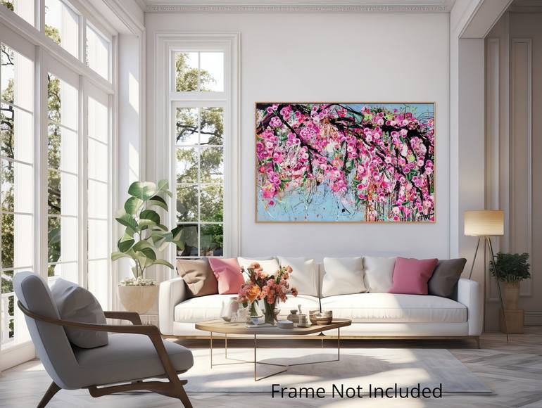 Original Abstract Floral Painting by Angie Wright