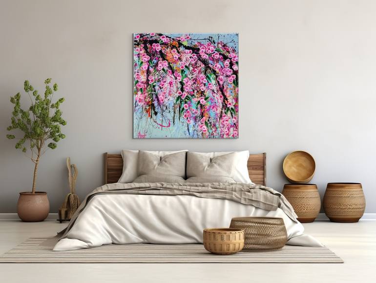 Original Abstract Floral Painting by Angie Wright