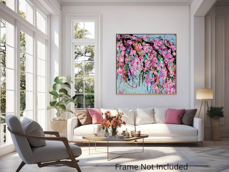 Original Abstract Floral Painting by Angie Wright