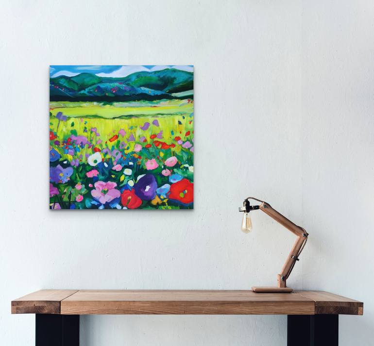 Original Abstract Landscape Painting by Angie Wright