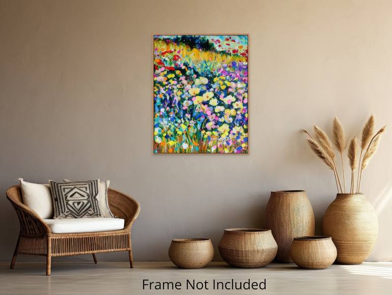 Original Abstract Floral Painting by Angie Wright