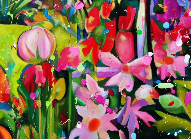 Original Floral Painting by Angie Wright