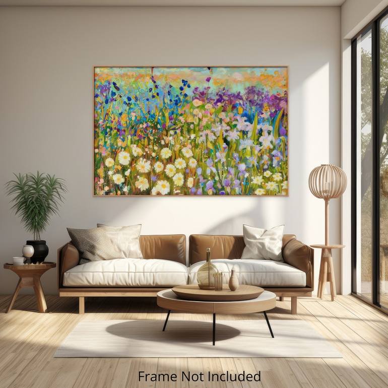 Original Abstract Floral Painting by Angie Wright