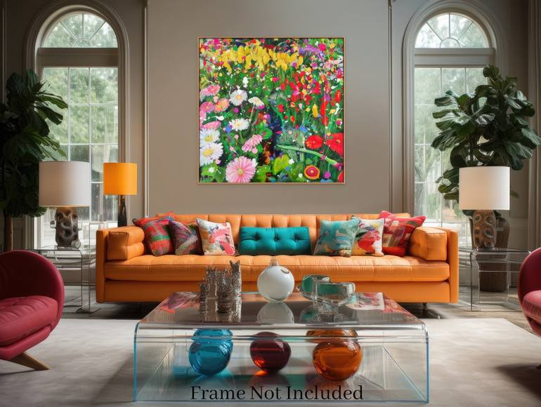 Original Abstract Floral Painting by Angie Wright