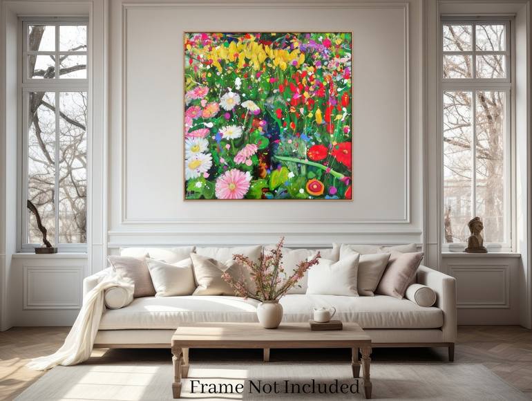 Original Abstract Floral Painting by Angie Wright