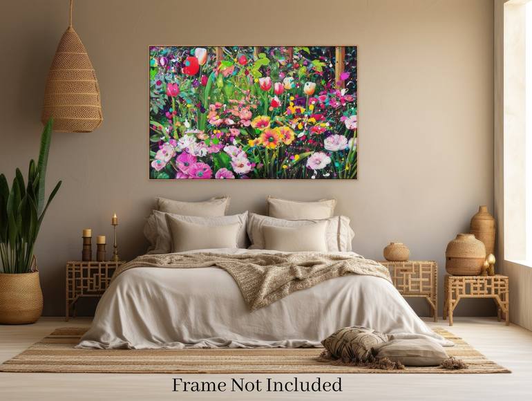 Original Abstract Floral Painting by Angie Wright