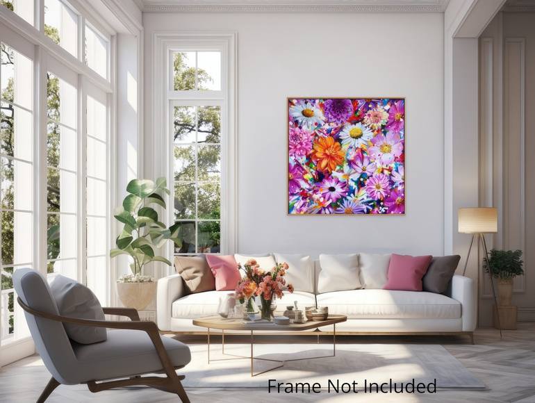 Original Abstract Botanic Painting by Angie Wright