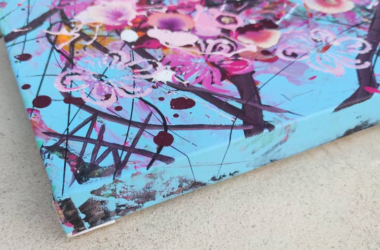 Original Abstract Floral Painting by Angie Wright
