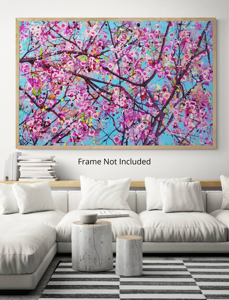 Original Abstract Floral Painting by Angie Wright