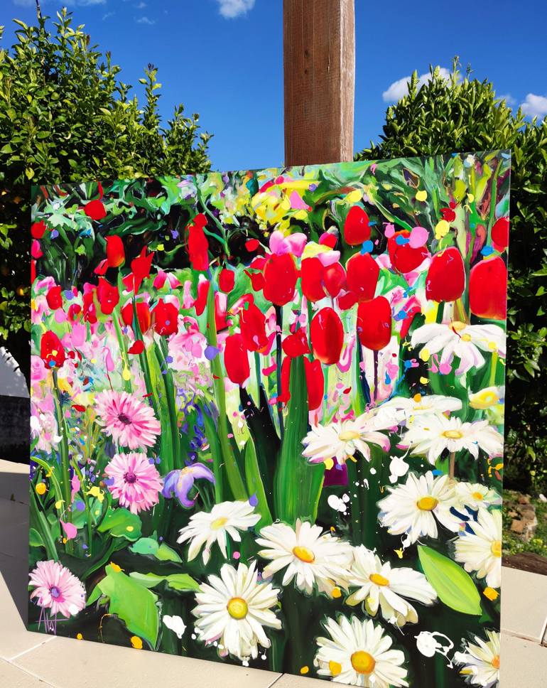 Original Floral Painting by Angie Wright