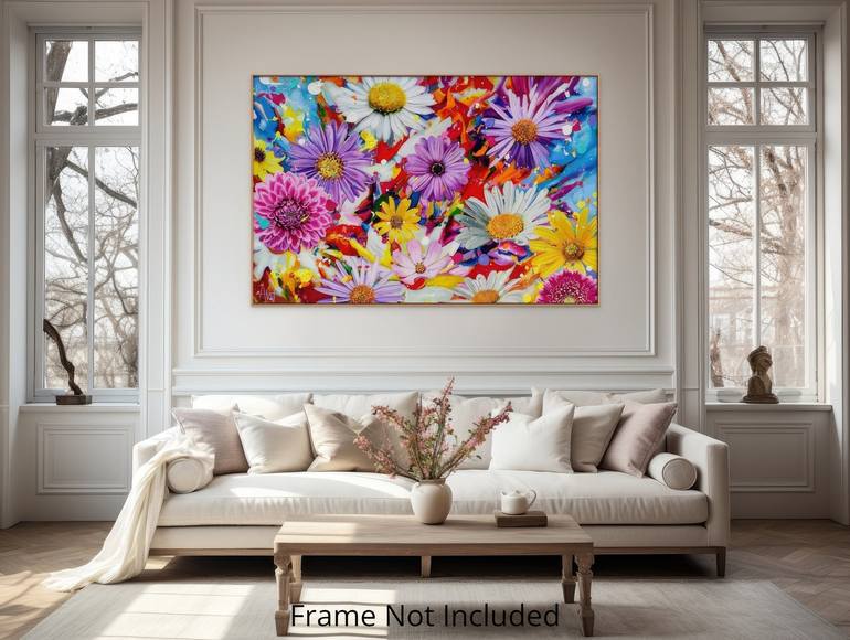 Original Abstract Floral Painting by Angie Wright