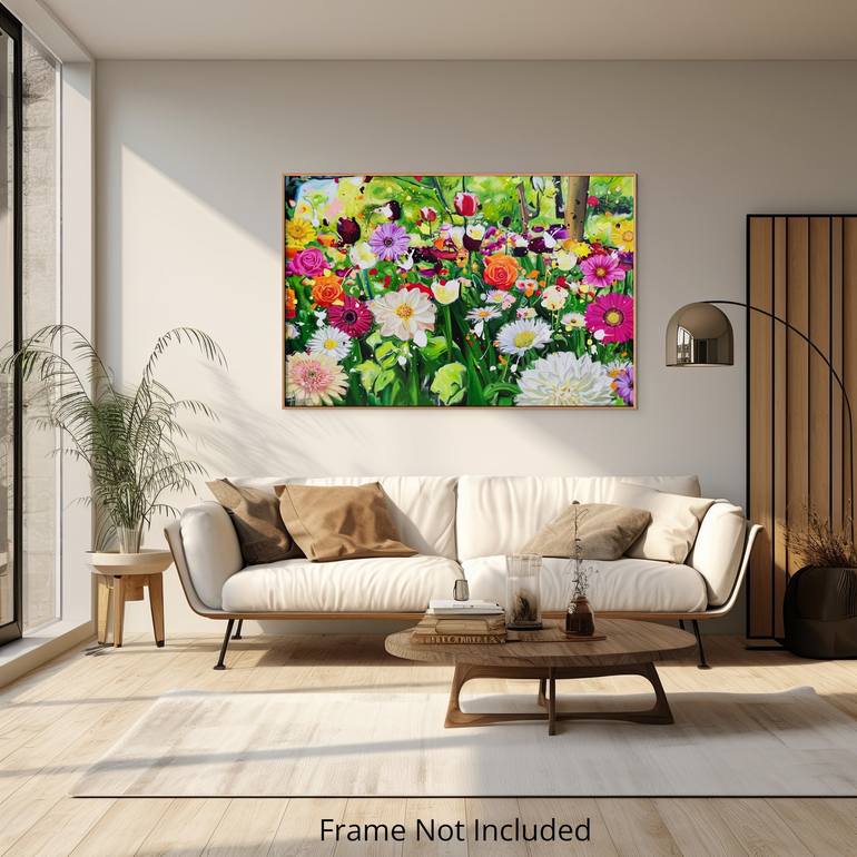 Original Contemporary Floral Painting by Angie Wright