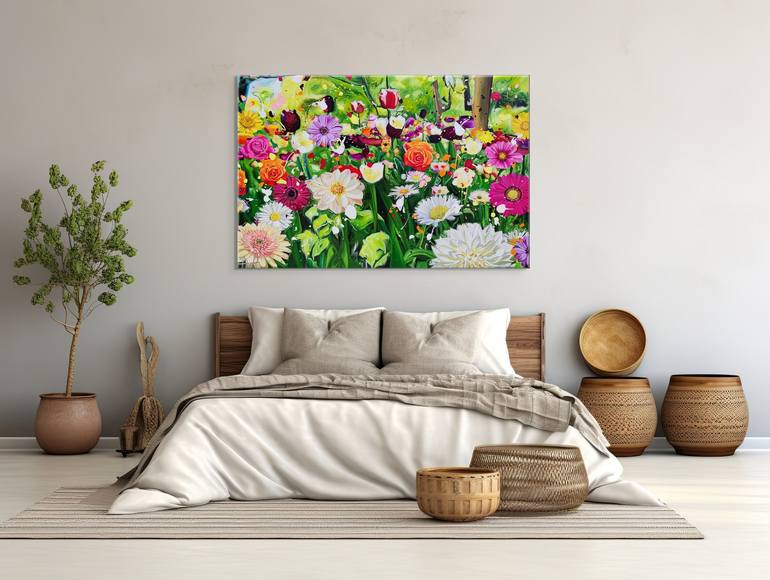 Original Contemporary Floral Painting by Angie Wright