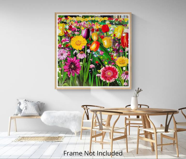 Original Abstract Floral Painting by Angie Wright