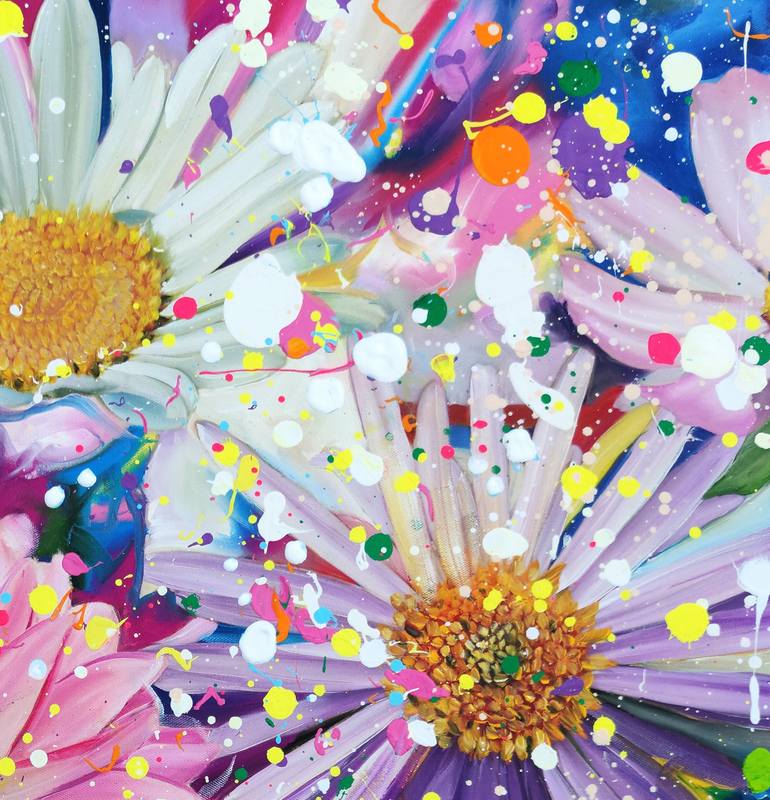 Original Expressionism Floral Painting by Angie Wright