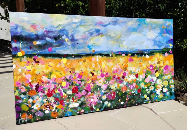 Original Impressionism Landscape Painting by Angie Wright