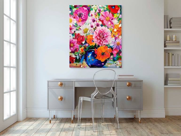 Original Contemporary Floral Painting by Angie Wright