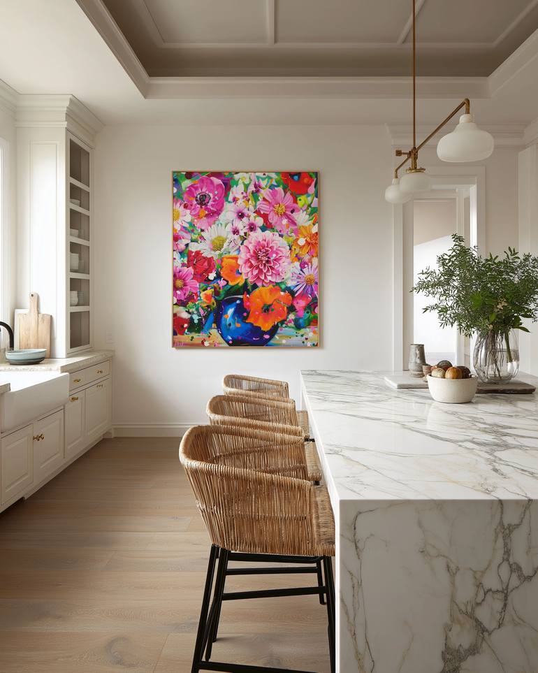Original Contemporary Floral Painting by Angie Wright