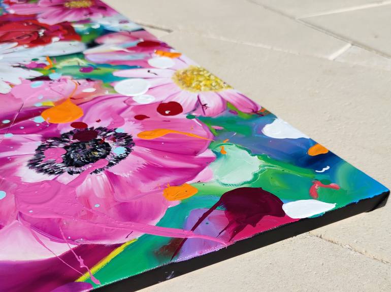 Original Contemporary Floral Painting by Angie Wright