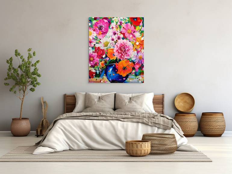 Original Contemporary Floral Painting by Angie Wright