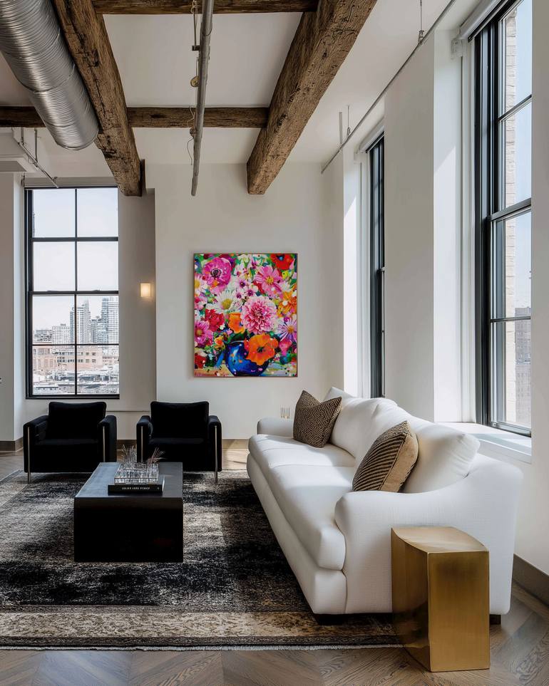 Original Contemporary Floral Painting by Angie Wright