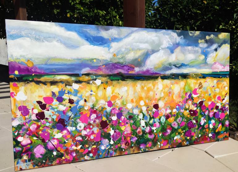 Original Abstract Landscape Painting by Angie Wright