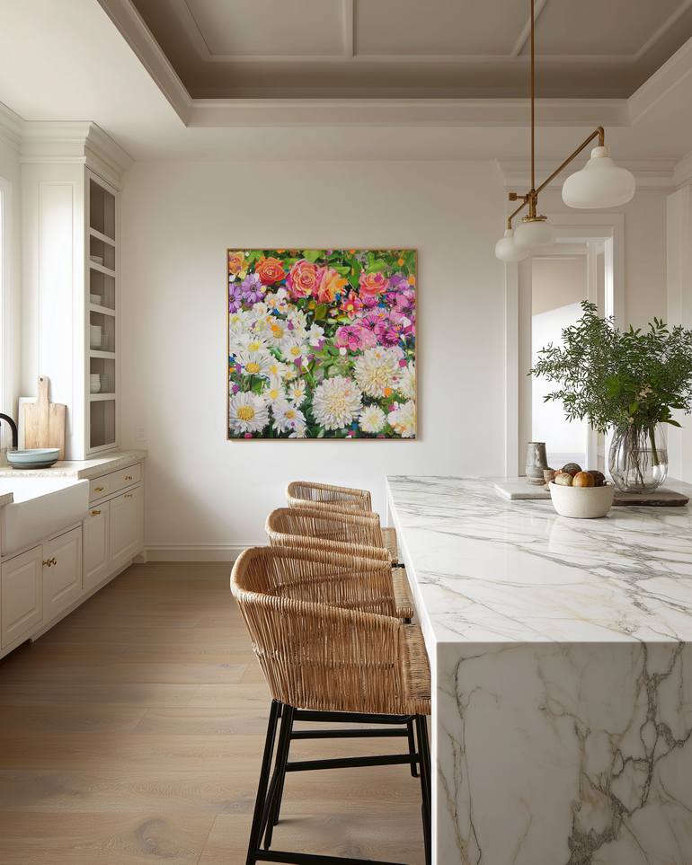 Original Expressionism Floral Painting by Angie Wright
