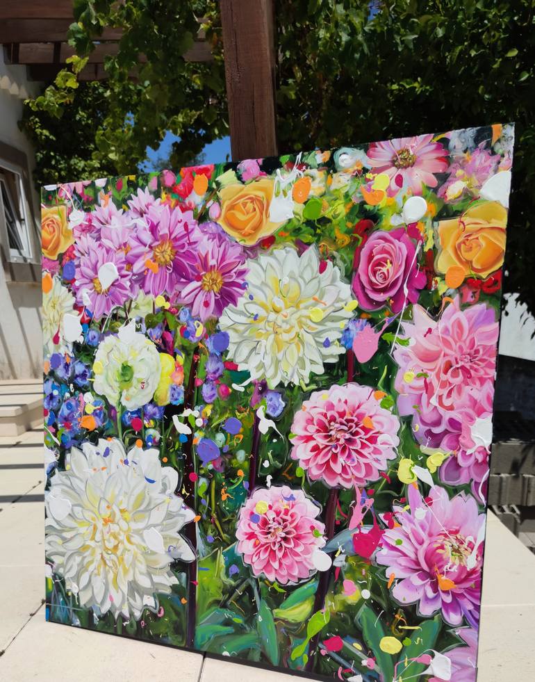 Original Contemporary Floral Painting by Angie Wright