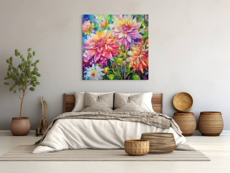 Original Expressionism Floral Painting by Angie Wright