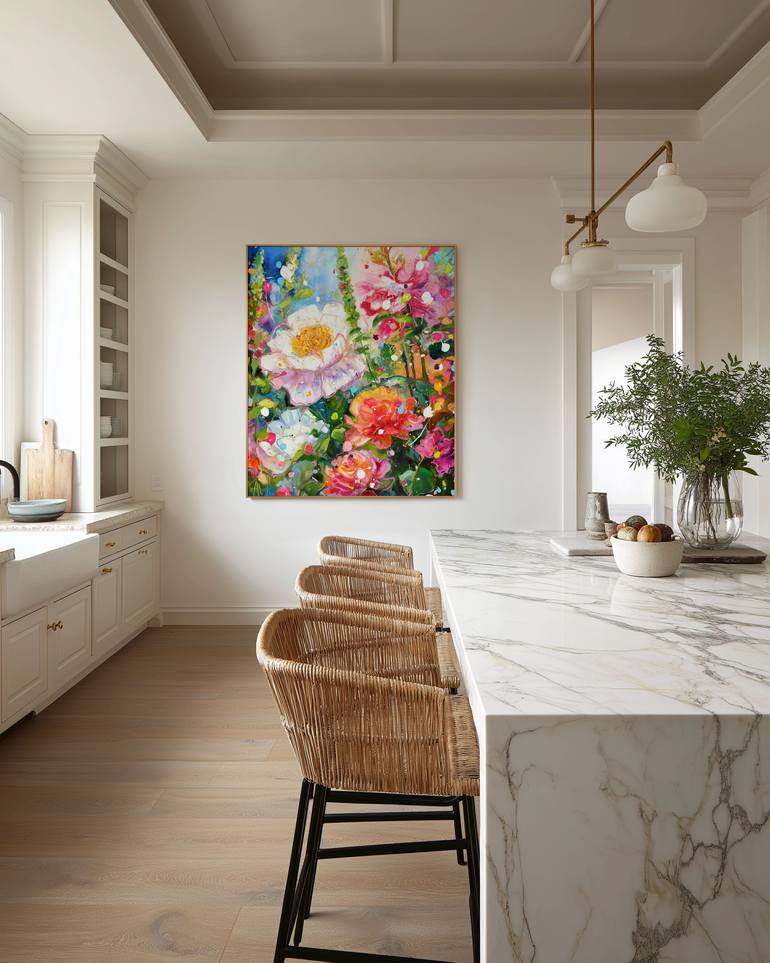 Original Contemporary Floral Painting by Angie Wright
