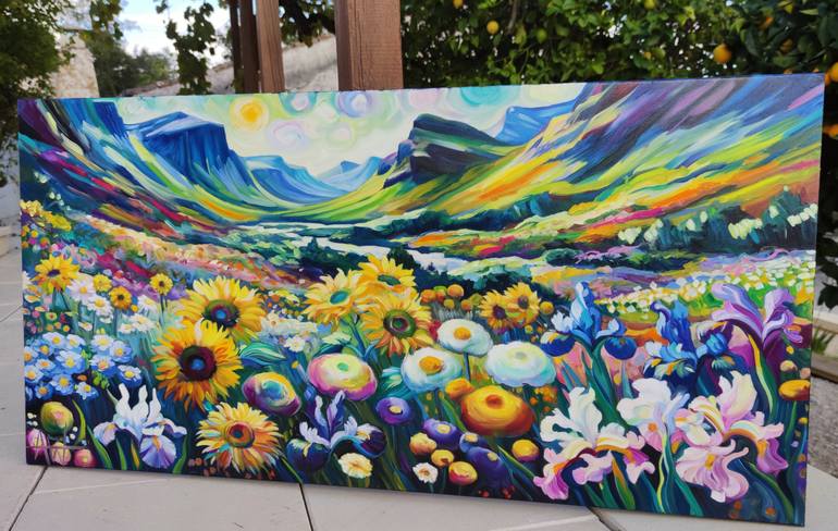 Original Abstract Landscape Painting by Angie Wright