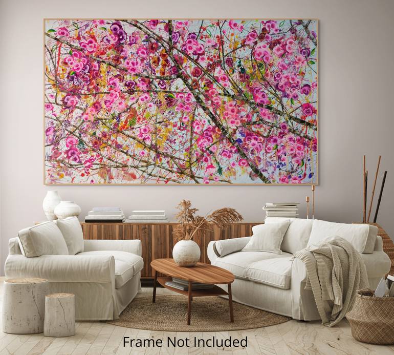 Original Abstract Floral Painting by Angie Wright