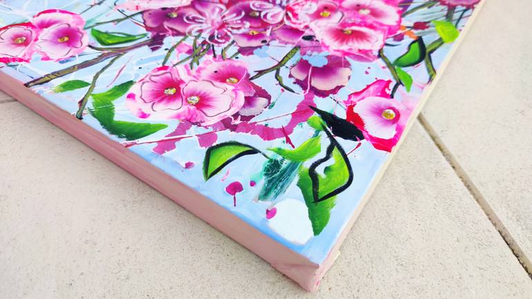 Original Abstract Floral Painting by Angie Wright