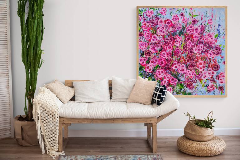 Original Abstract Floral Painting by Angie Wright