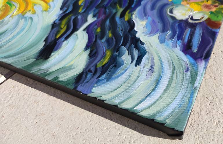 Original Abstract Floral Painting by Angie Wright