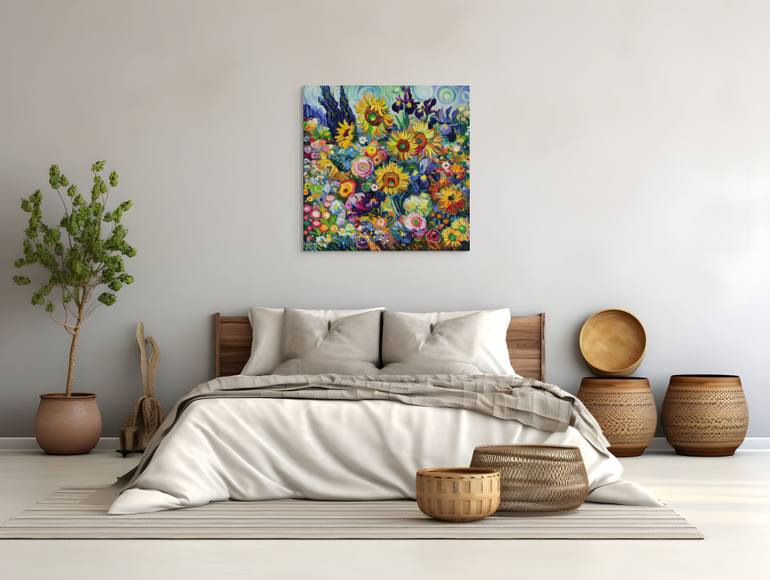 Original Abstract Floral Painting by Angie Wright