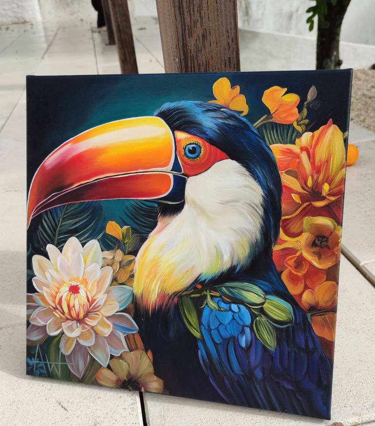 Original Impressionism Animal Painting by Angie Wright